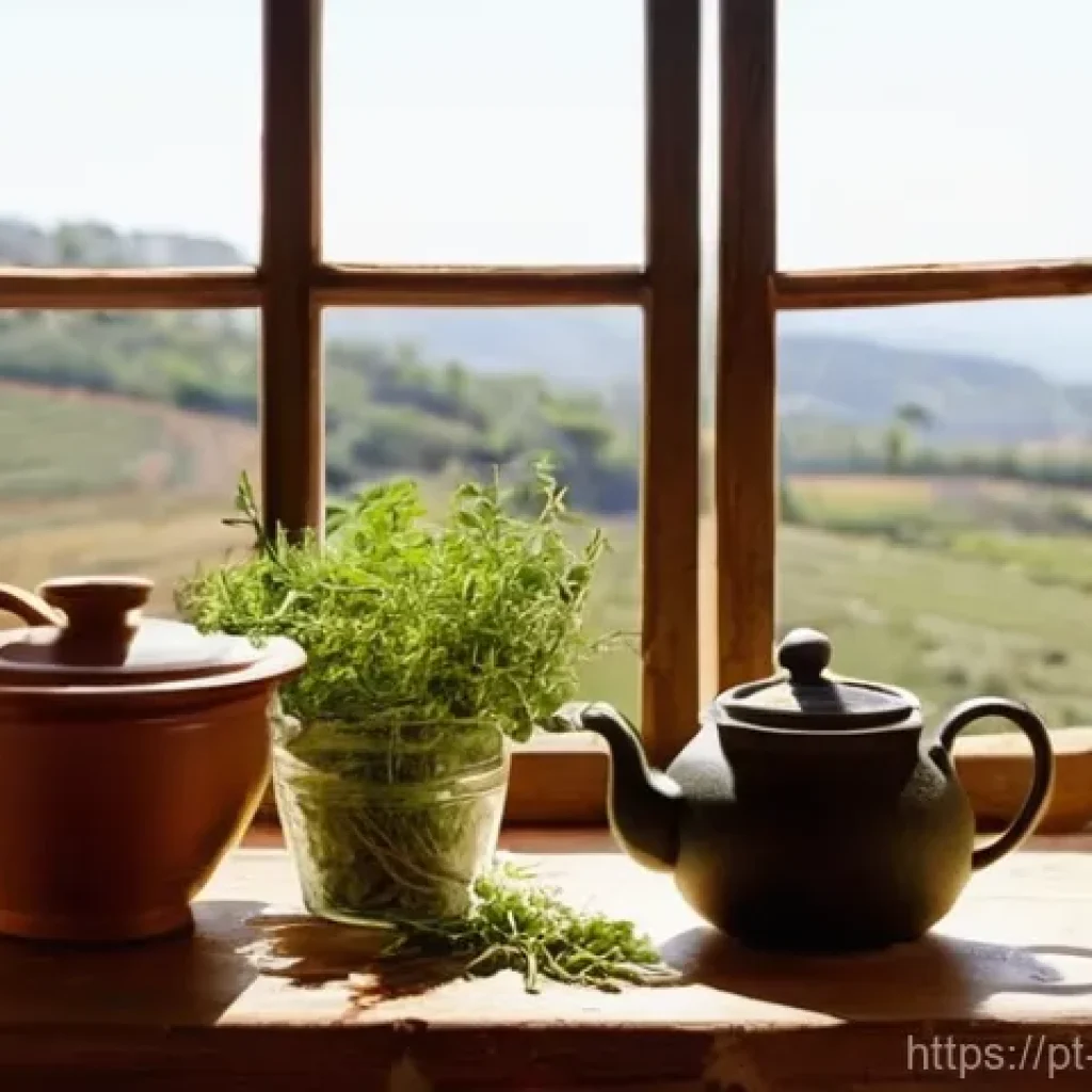 한의학 학문과 현대화 - **Prompt:** A heartwarming scene in a sun-drenched, rustic Portuguese farmhouse kitchen. An elderly,...