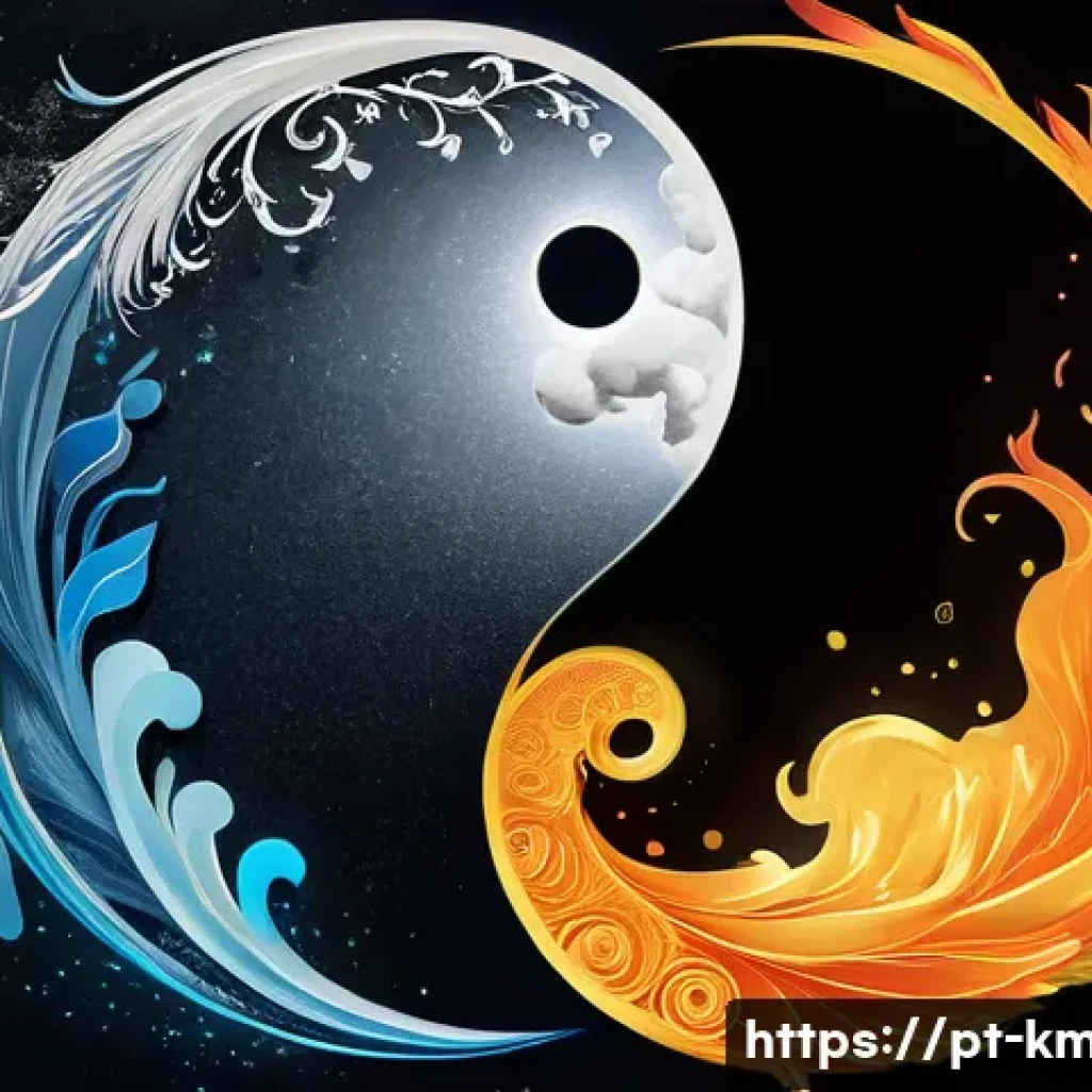 한의학 중점 과목 공부법 - A serene and detailed illustration of the Yin and Yang concept in Traditional Chinese Medicine, show...